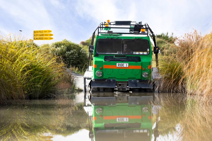 Hägglunds driving through water